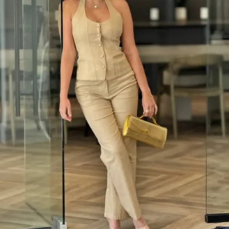 Set pantalon y top carmelita