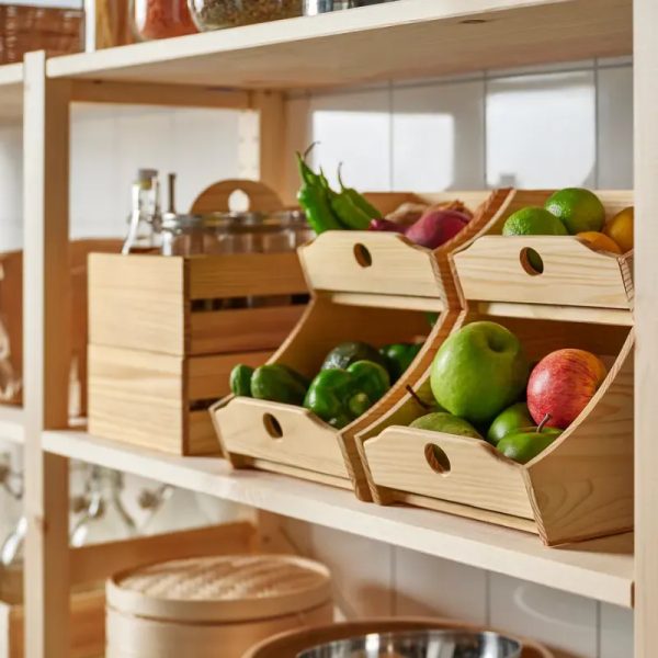 Frutero apilable de madera
