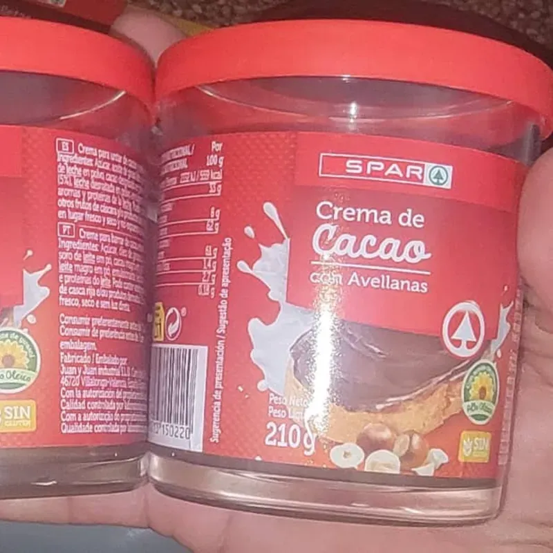 Crema de cacao con avellanas