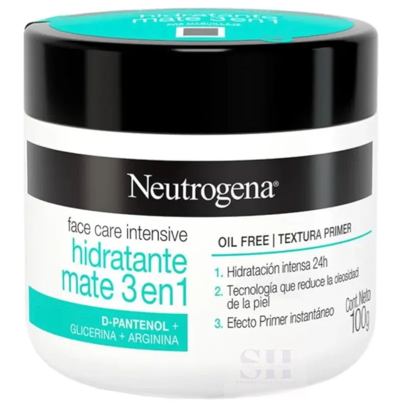 Crema Facial Mate 3 en 1 Neutrogena Face Care Intensive D Pantenol