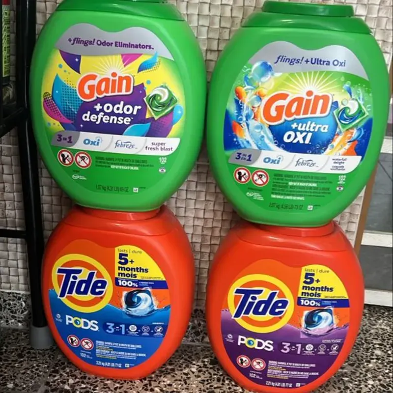 Capsulas Tide y Gain 102 cápsulas