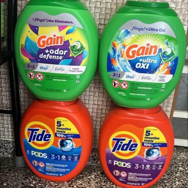 Capsulas Tide y Gain 102 cápsulas