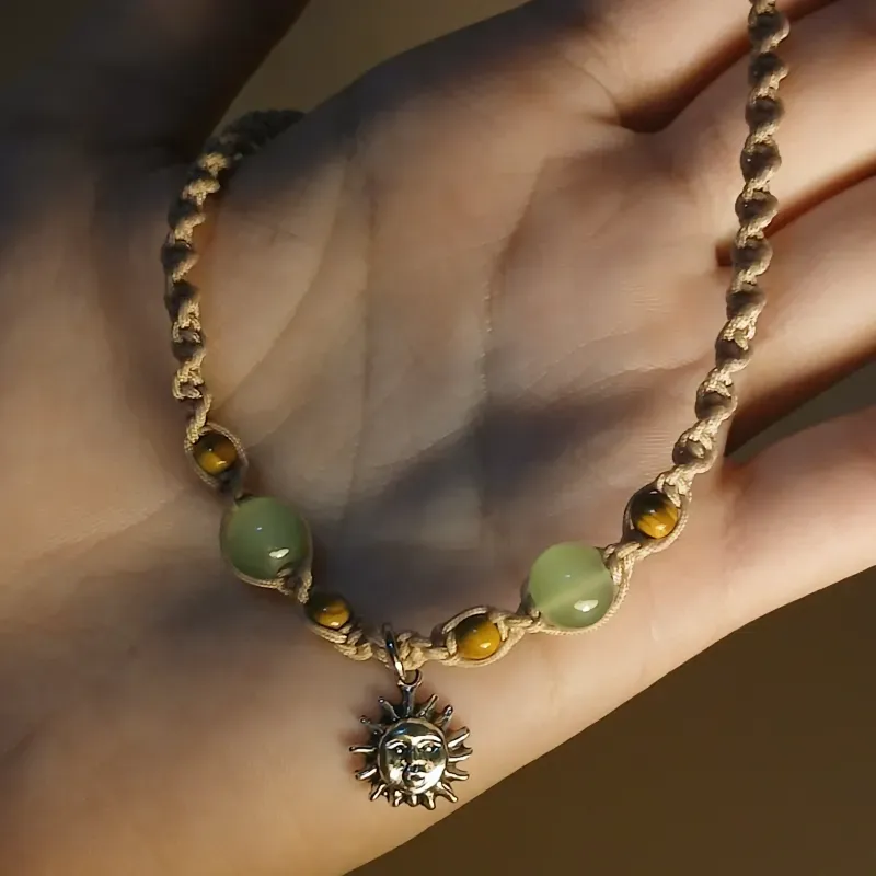 Collar de Sol de hilo en espiral