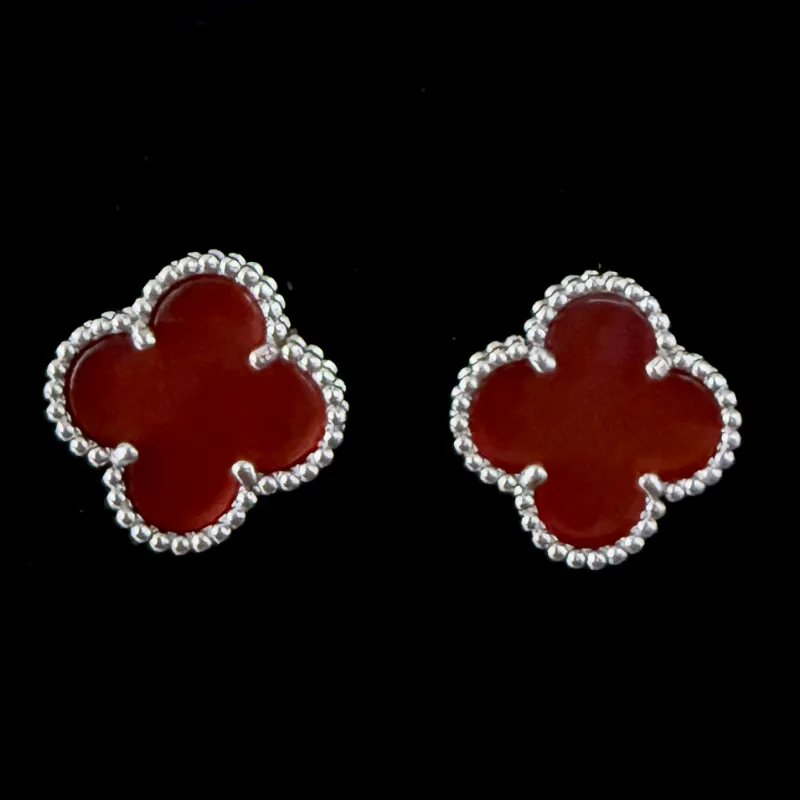Aretes Van Cleef rojos