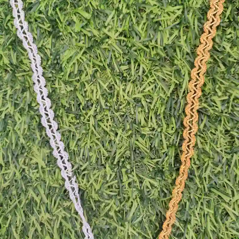 Galón dorado y plateado