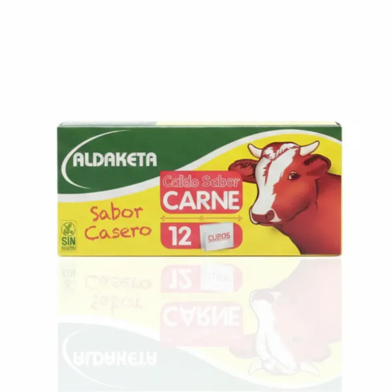 Caja de 12 Cubitos de Caldo de Carne Aldaketa 120 gr