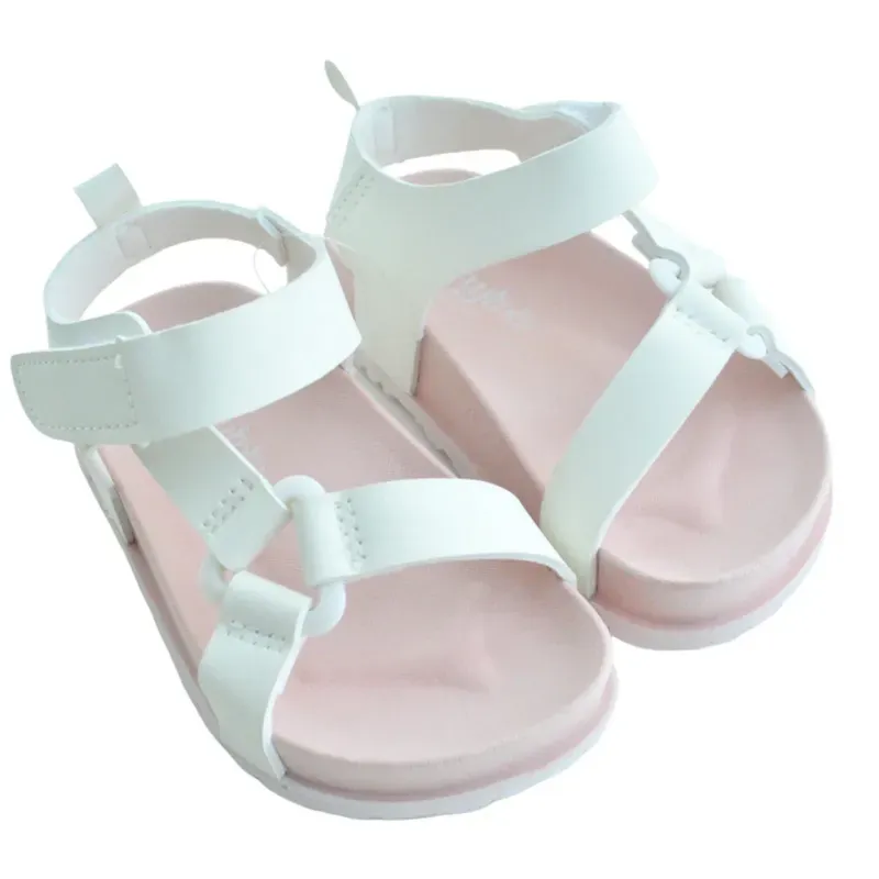 Sandalias Blancas con Aros para Bebé