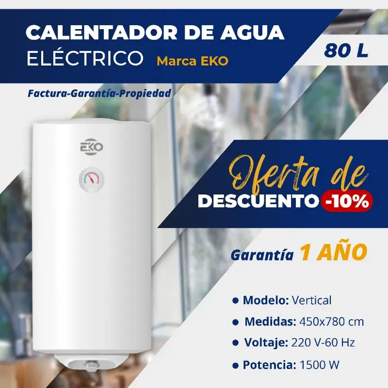 Calentador de agua eléctrico 80L