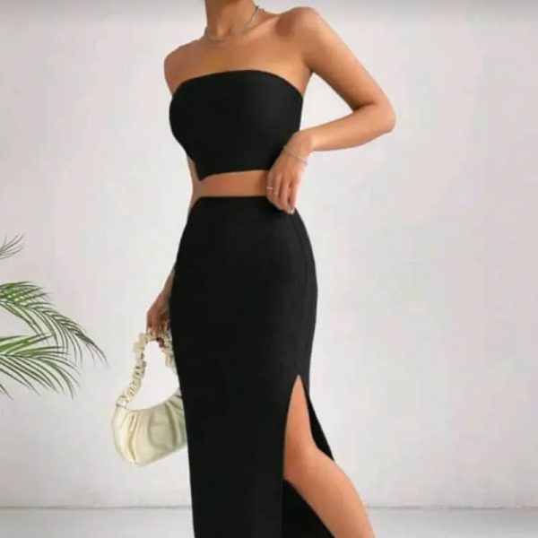 Conjunto de saya tope negro