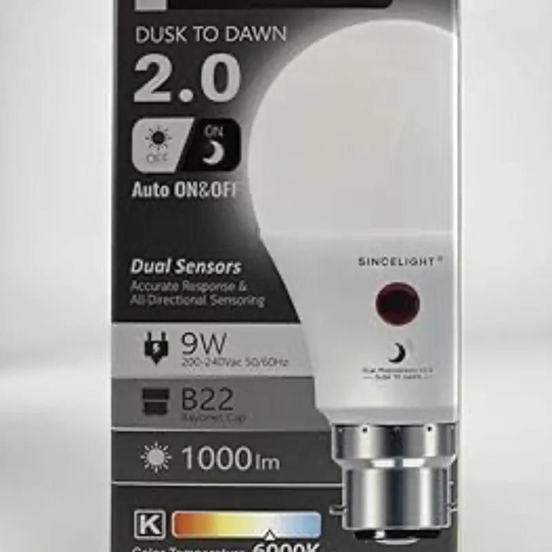 Bombillo E26 con sensor 5000K Blanco