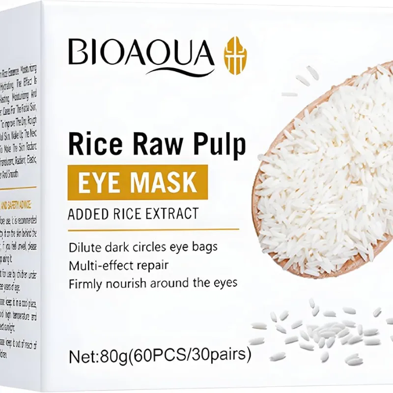 BIOAQUA Rice Raw Pump Eye Mask - 60 parches de gel