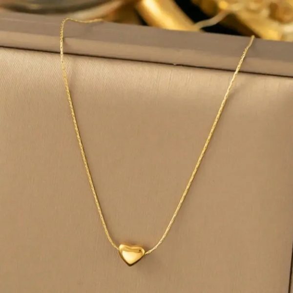 Colgante de acero inoxidable chapado en oro de 18 k