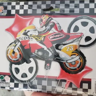 Set de globos Moto roja