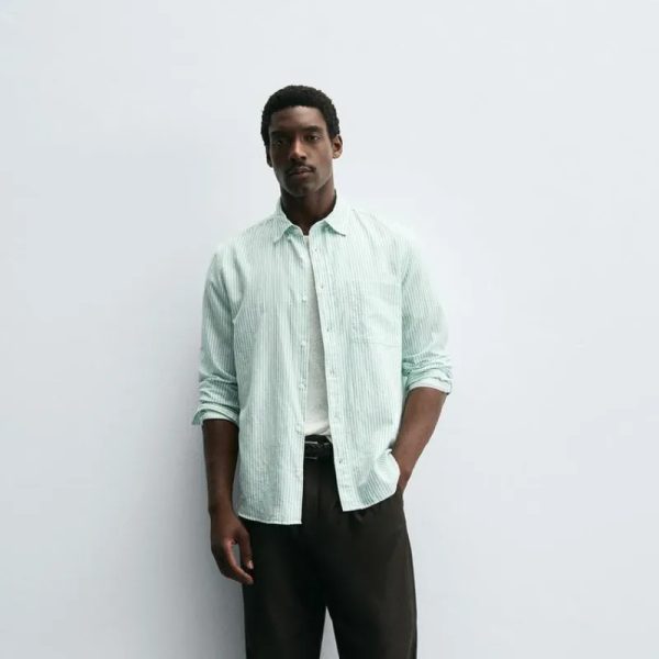 Camisa lino algodón