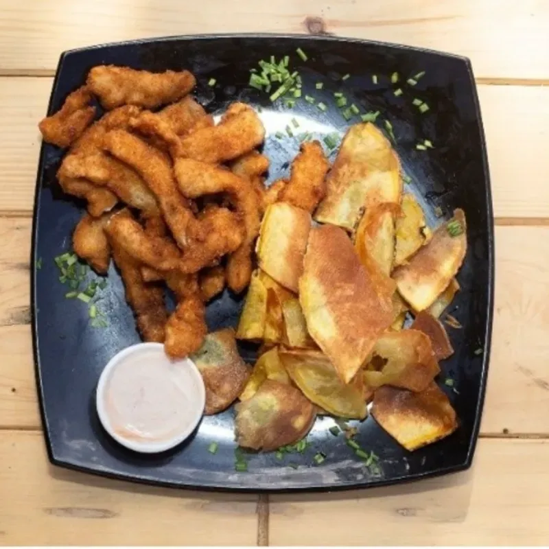 Eperlan de Pescado con Vianda Frita