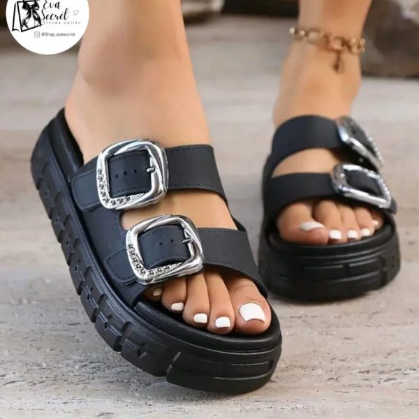 Sandalias practicas negras talla 37
