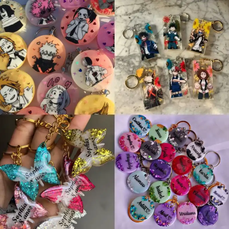 Llaveros 2 con resina epoxica