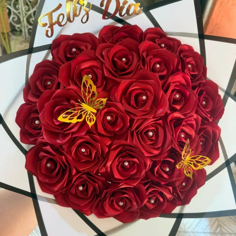 Ramo buchón artificial rojo