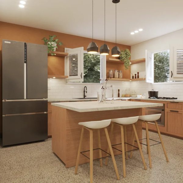 Cocina en tono madera