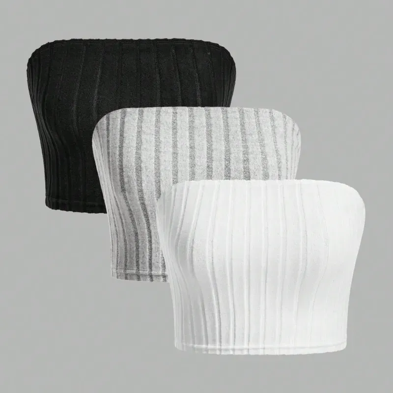 Tops cortos sin tirantes