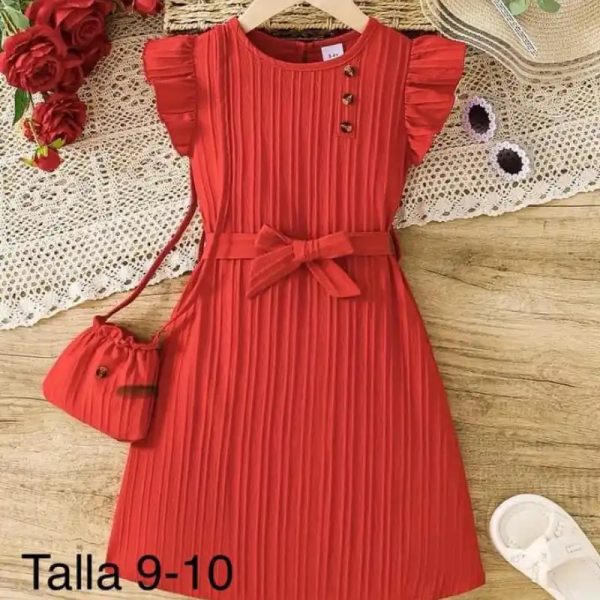 Vestido rojo con carterita
