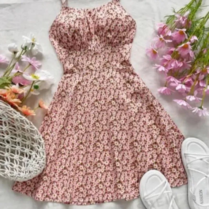  Vestido corto de espalda afuera — Rosado