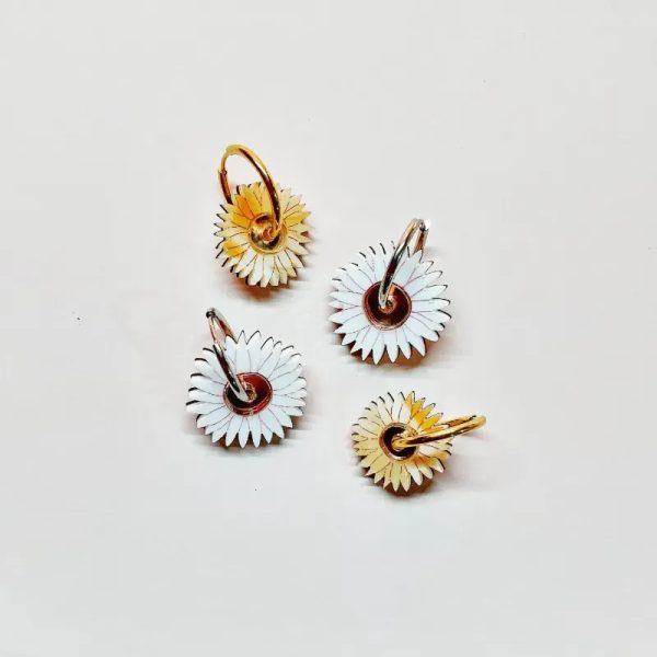 Argollas con girasoles