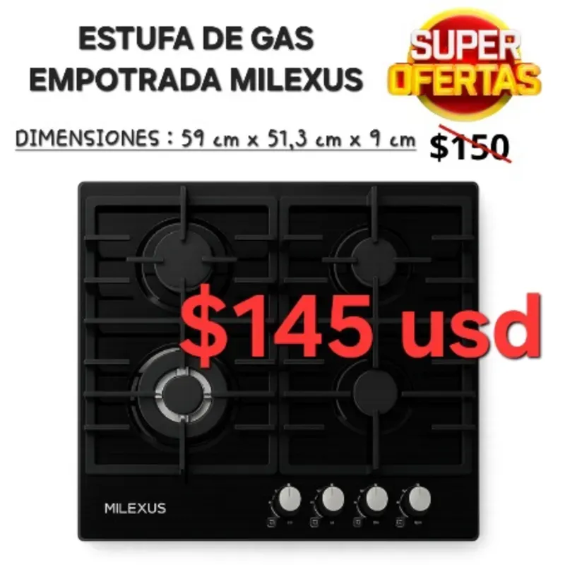 Cocina de gas Milexus para empotrar