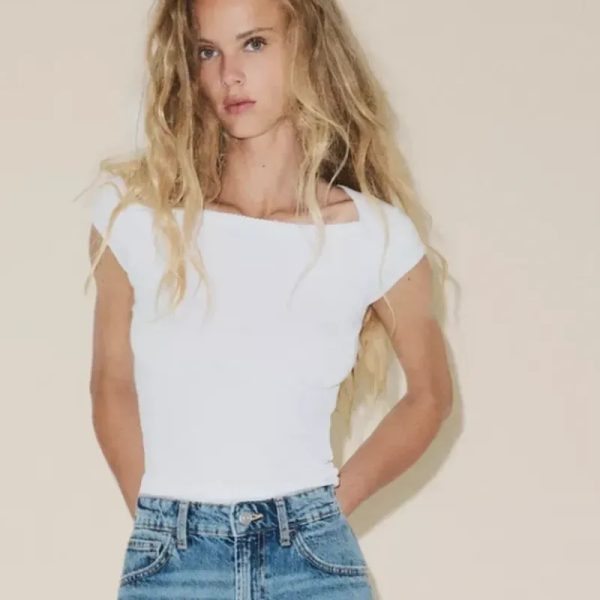 Camiseta Algodón Modal ZARA