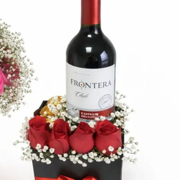 Botella floral