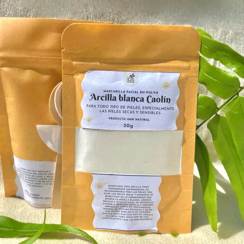 Mascarilla en polvo de Arcilla blanca 