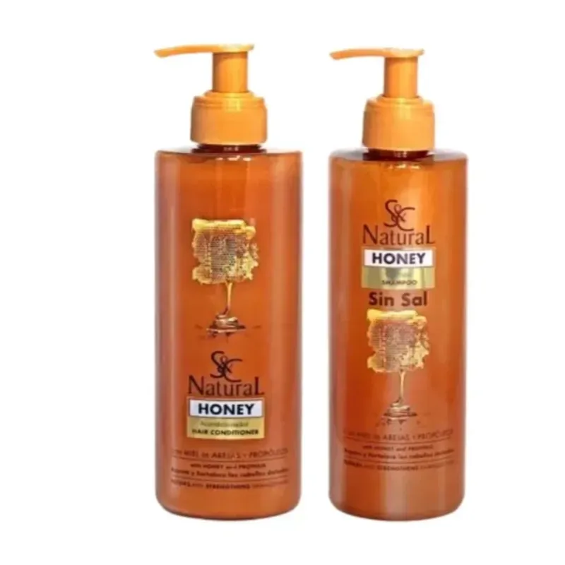 Juego de shampoo y acondicionador de miel