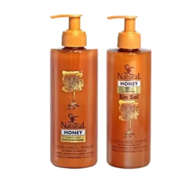 Juego de shampoo y acondicionador de miel