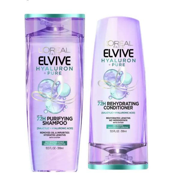 Champú y acondicionador L'Oréal Paris Elvive Hyaluron + Pur