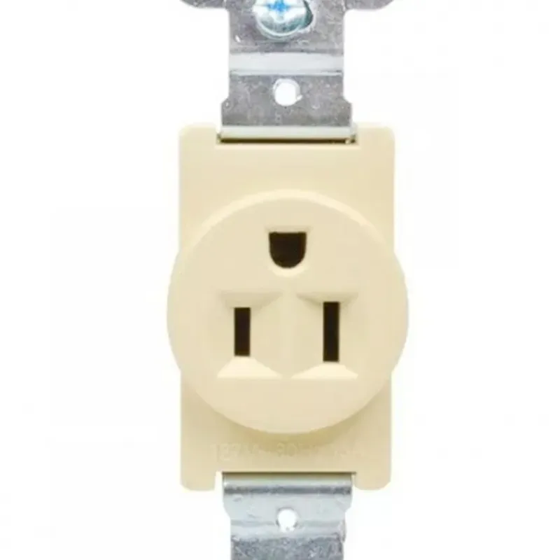 Tomacorriente sencillo amarillo