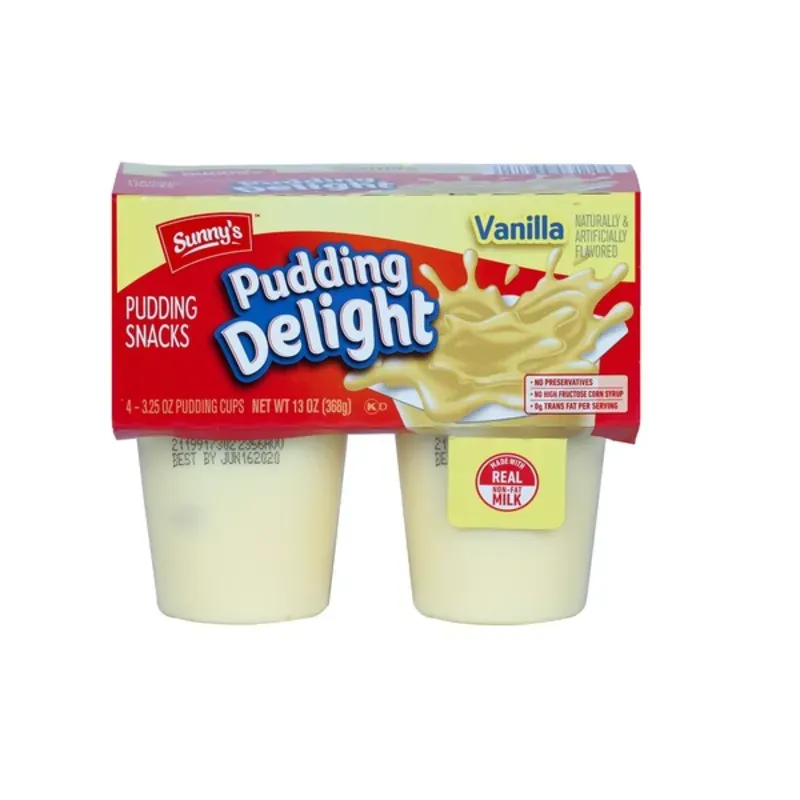 Natilla de Vainilla Sunnys 4 Vasos 386g