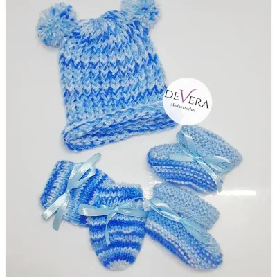 Conjunto gorro, manoplas y medias