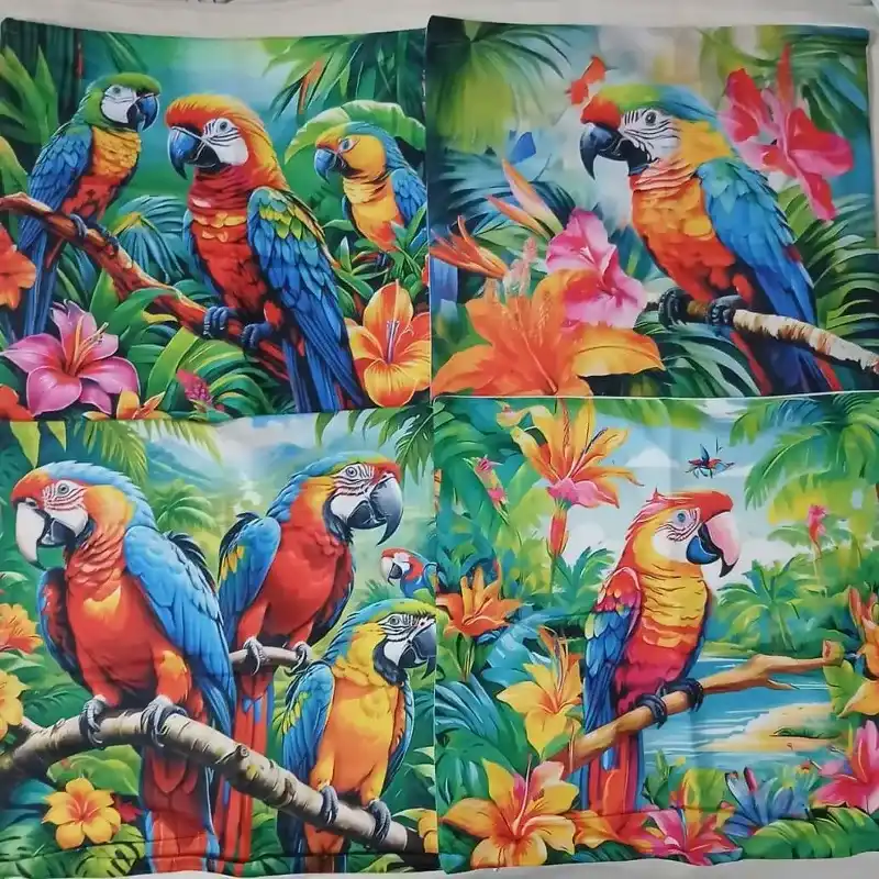 ‼️Set de 4 forros de cojines‼️ aves #1