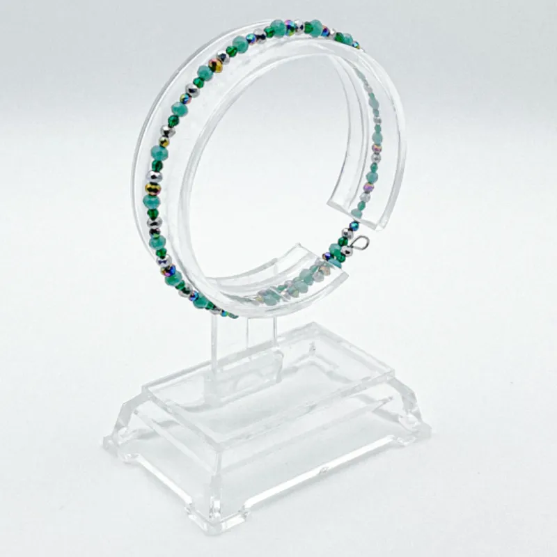 Pulsera de aro con cristales 