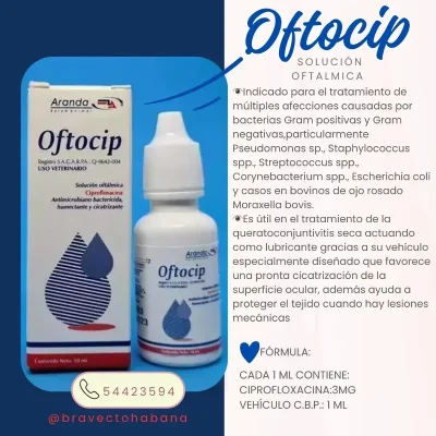 OFTOCIP SOLUCION OFTÁLMICA 10 ml (CIPROFLOXACINA)