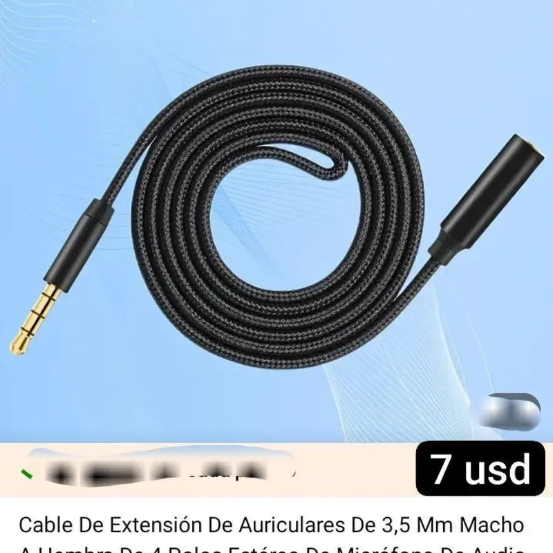 Cable de extensión de auriculares