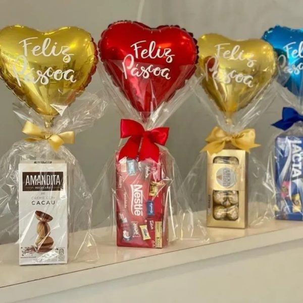 Estuche de chocolates con globo
