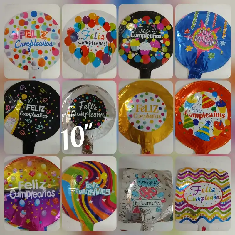 Globos metalizados 10"
