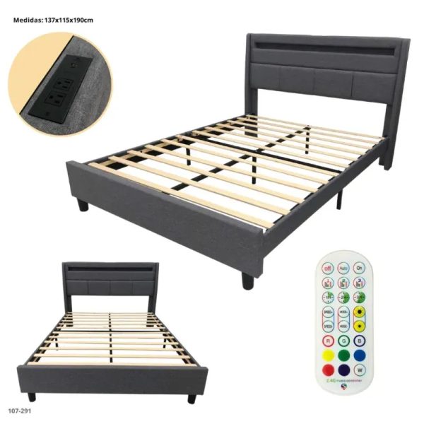 Cama con luces