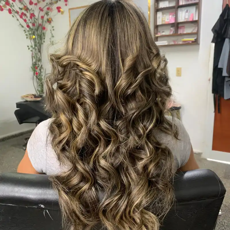 Balayage tonos caramelos 