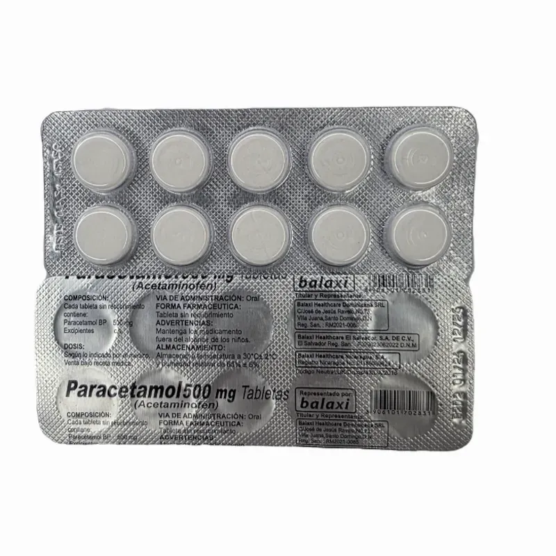PARACETAMOL (10t ,500mg)(VENCE 12-26).