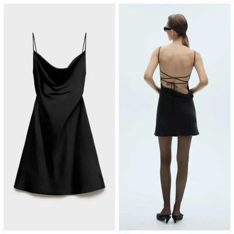 Vestido corto espalda afuera