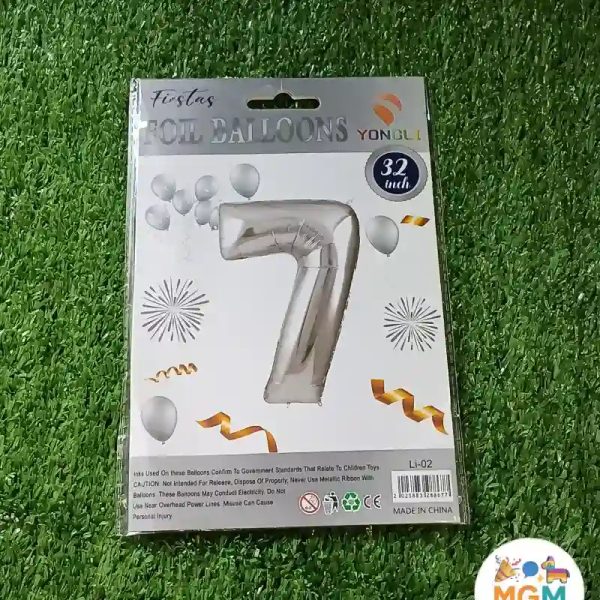 Número 7 Plateado