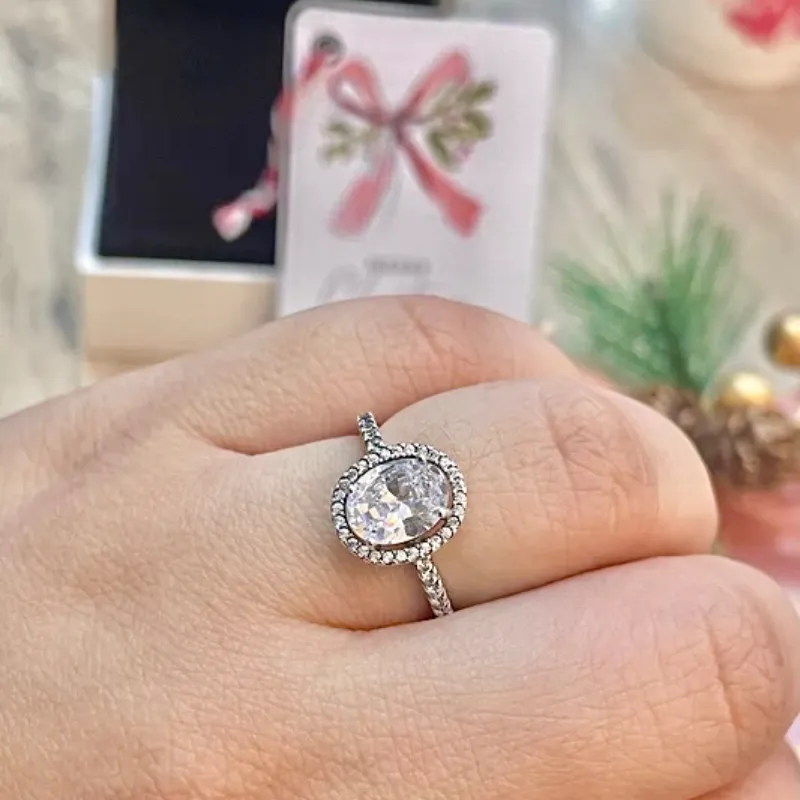 Anillo Pandora Oval Circon