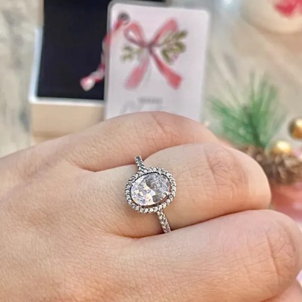 Anillo Pandora Oval Circon